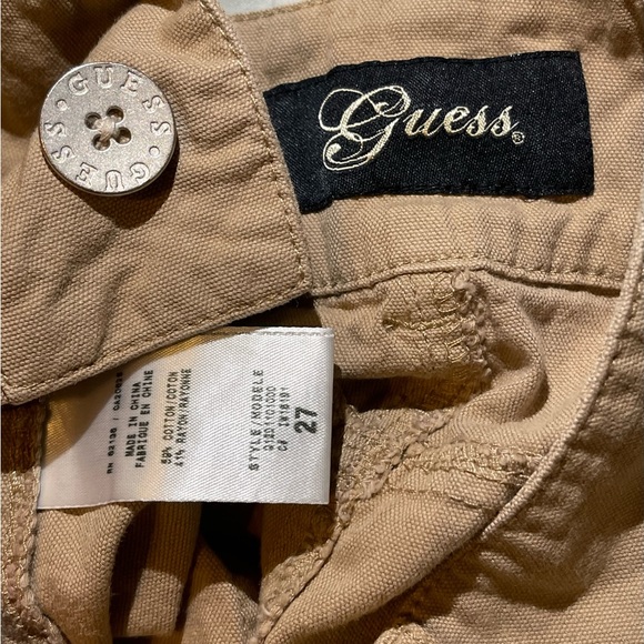 Vintage Y2K Low-Rise Khaki Guess Shorts - Picture 5 of 6